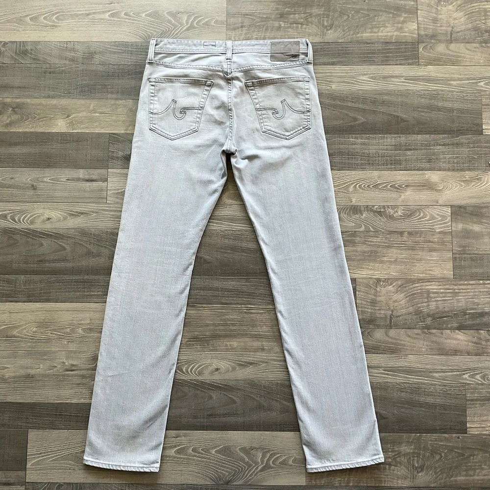 33x34 AG The Graduate Tailored Leg Jeans Mens Light Grey USA Adriano Goldschmied